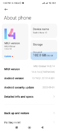 Xiaomi Redmi note 12 8-256